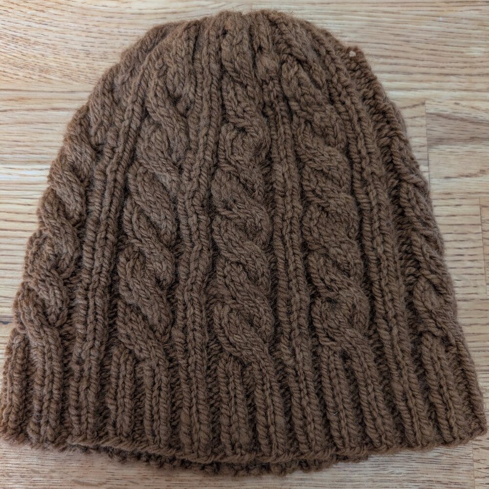 Homemade cozy baby knit wool hat